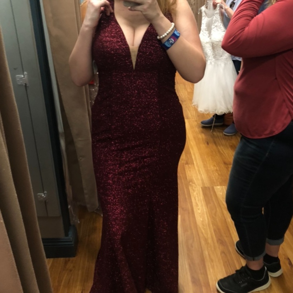 Maroon prom dress